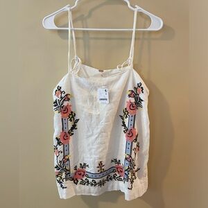 Free People sightseer embroidered tank top